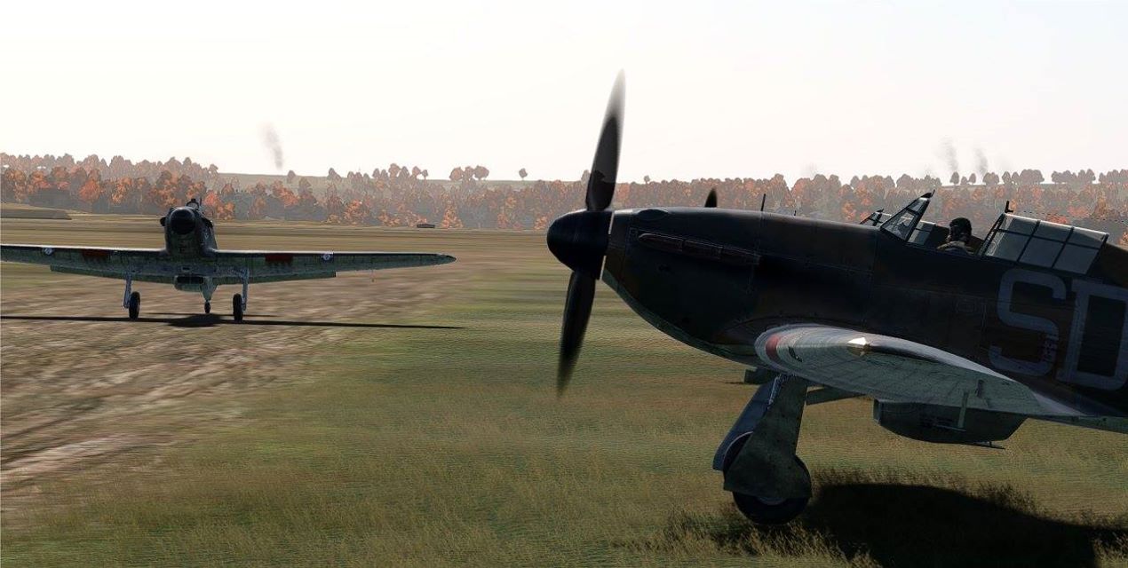 Hurricane's taxying